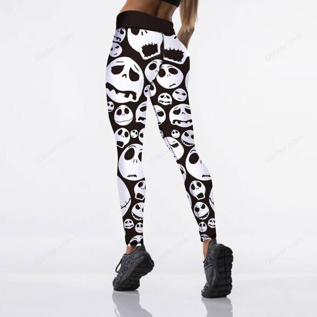 Jack Skellington Faces Leggings