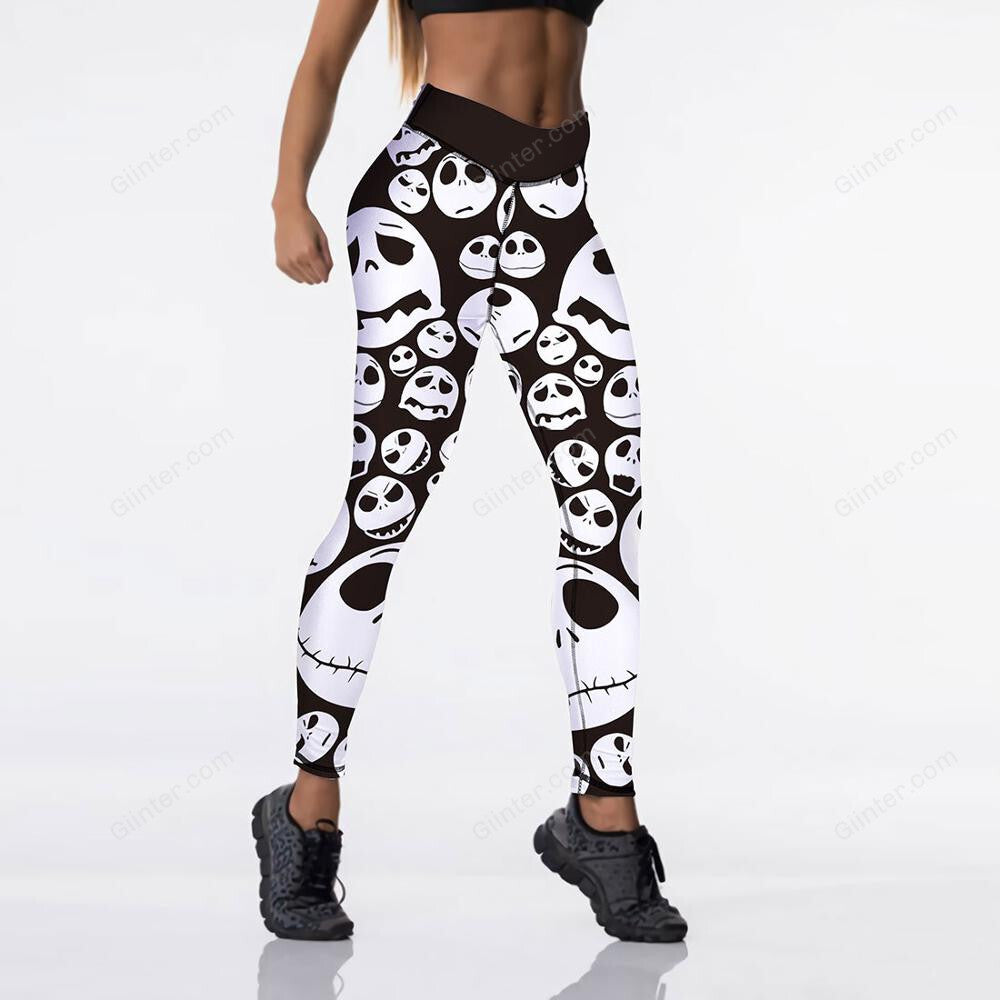 Jack Skellington Faces Leggings