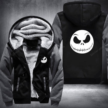 Jack Skellington Fleece Zip Up Hoodie