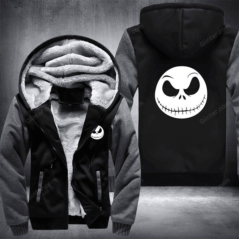 Jack Skellington Fleece Zip Up Hoodie