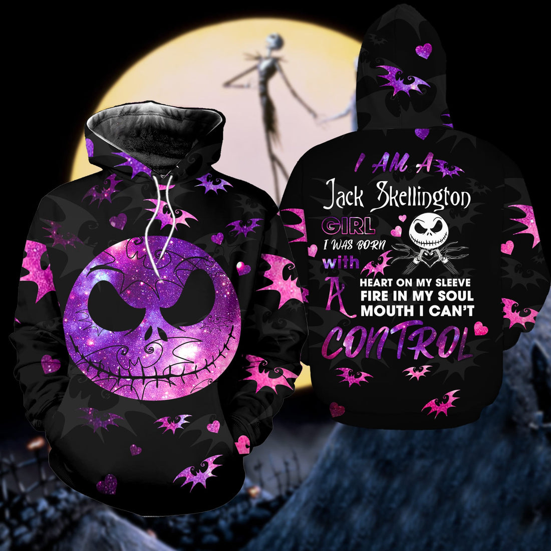 Jack Skellington Girl Combo Hoodie & Legging GINNBC85227