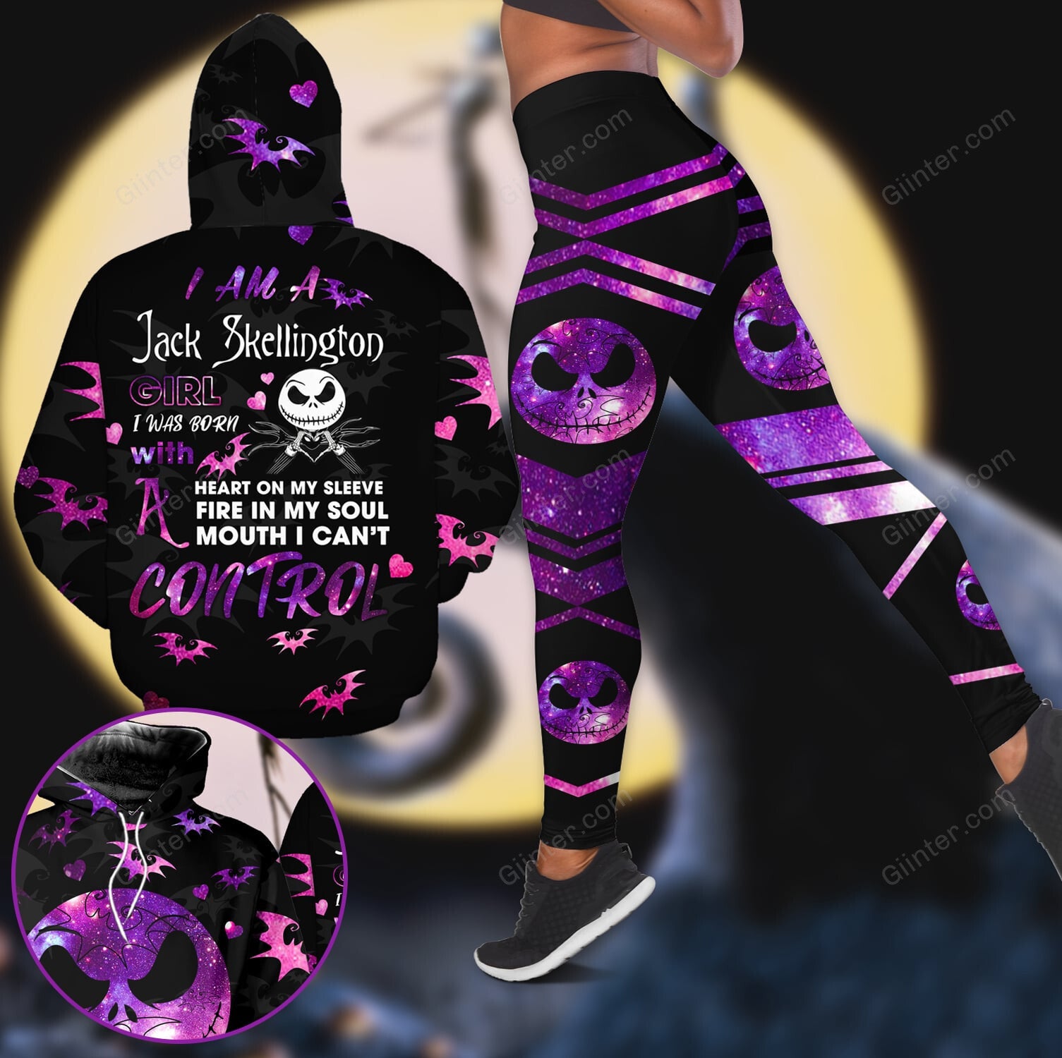 Jack Skellington Girl Combo Hoodie & Legging GINNBC85227