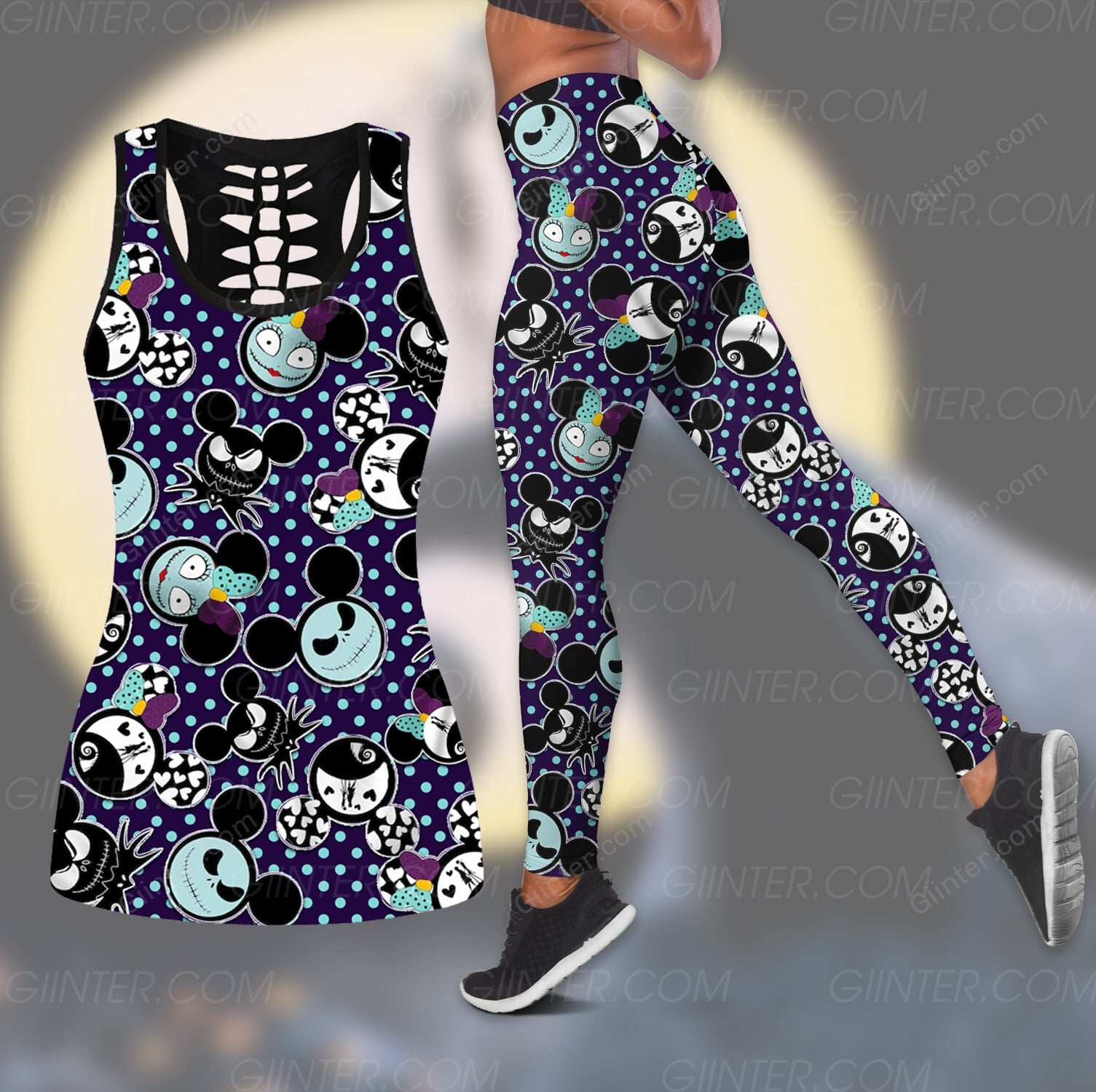 Jack Skellington Girl Women Tank Top & Legging GINNBC907112