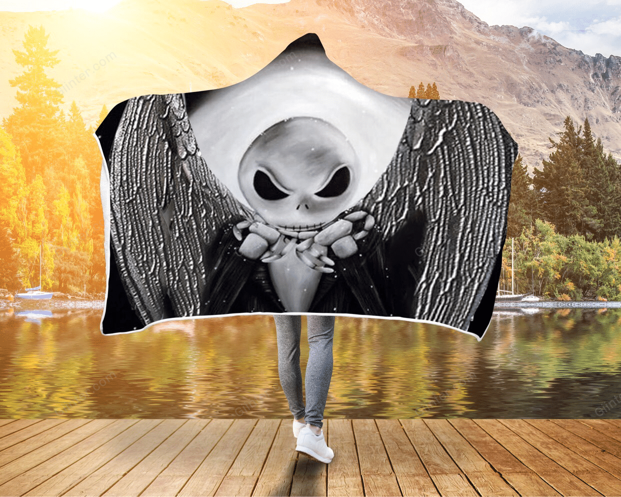 Jack Skellington Hooded Blanket