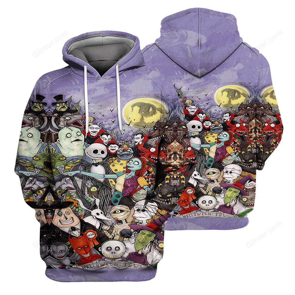 Jack Skellington Hoodie 3D All Over Printed Shirts For Men And Women 487