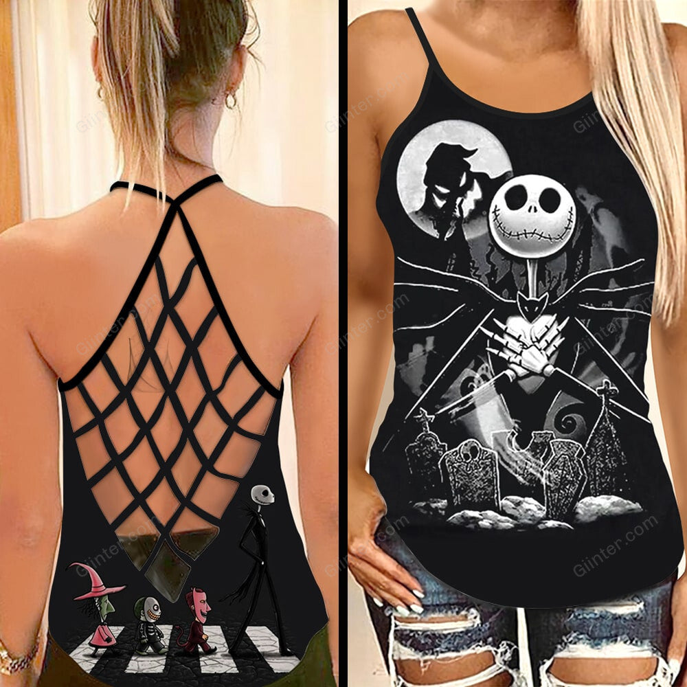 Jack Skellington NBC Criss-Cross Tank Top GINNBC76224