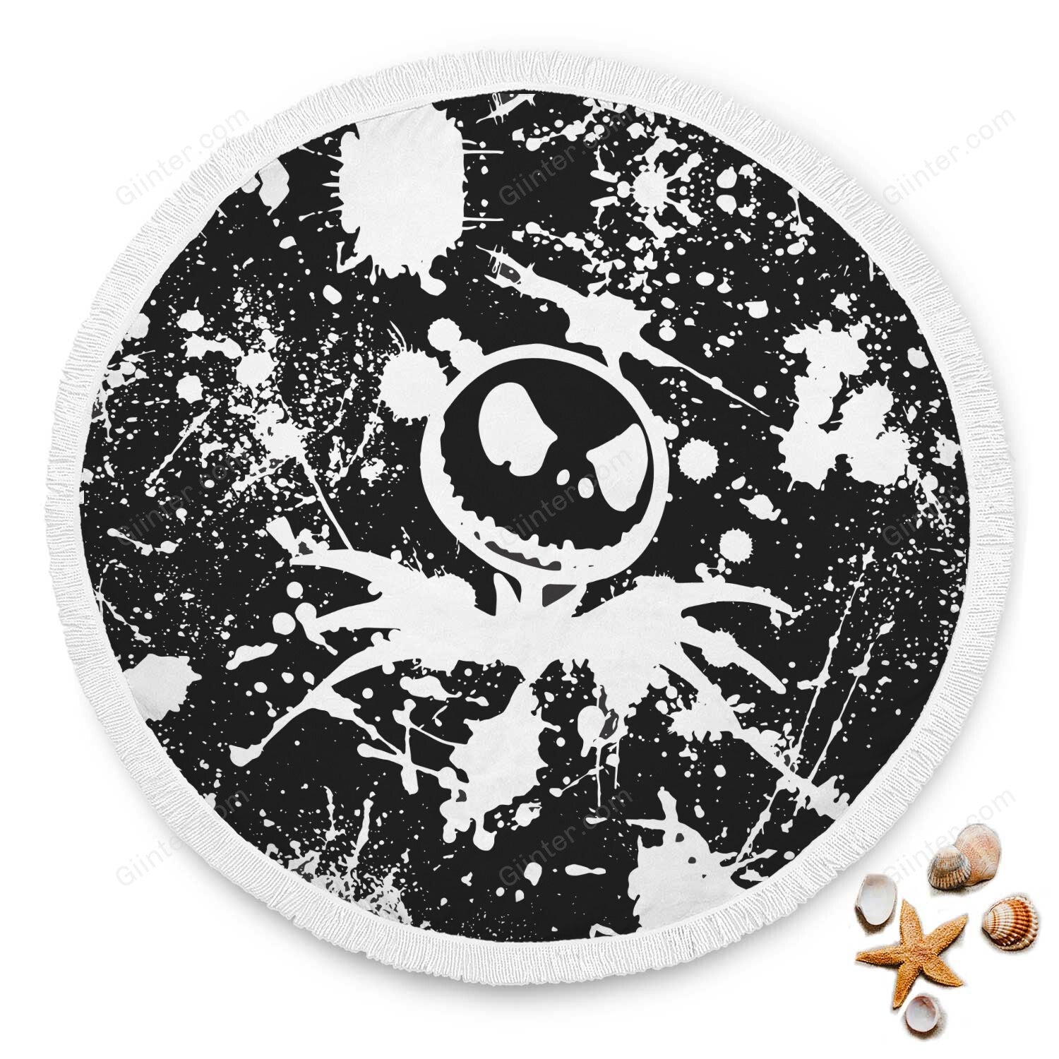 Jack Skellington Painted 3D Printed Beach Blanket