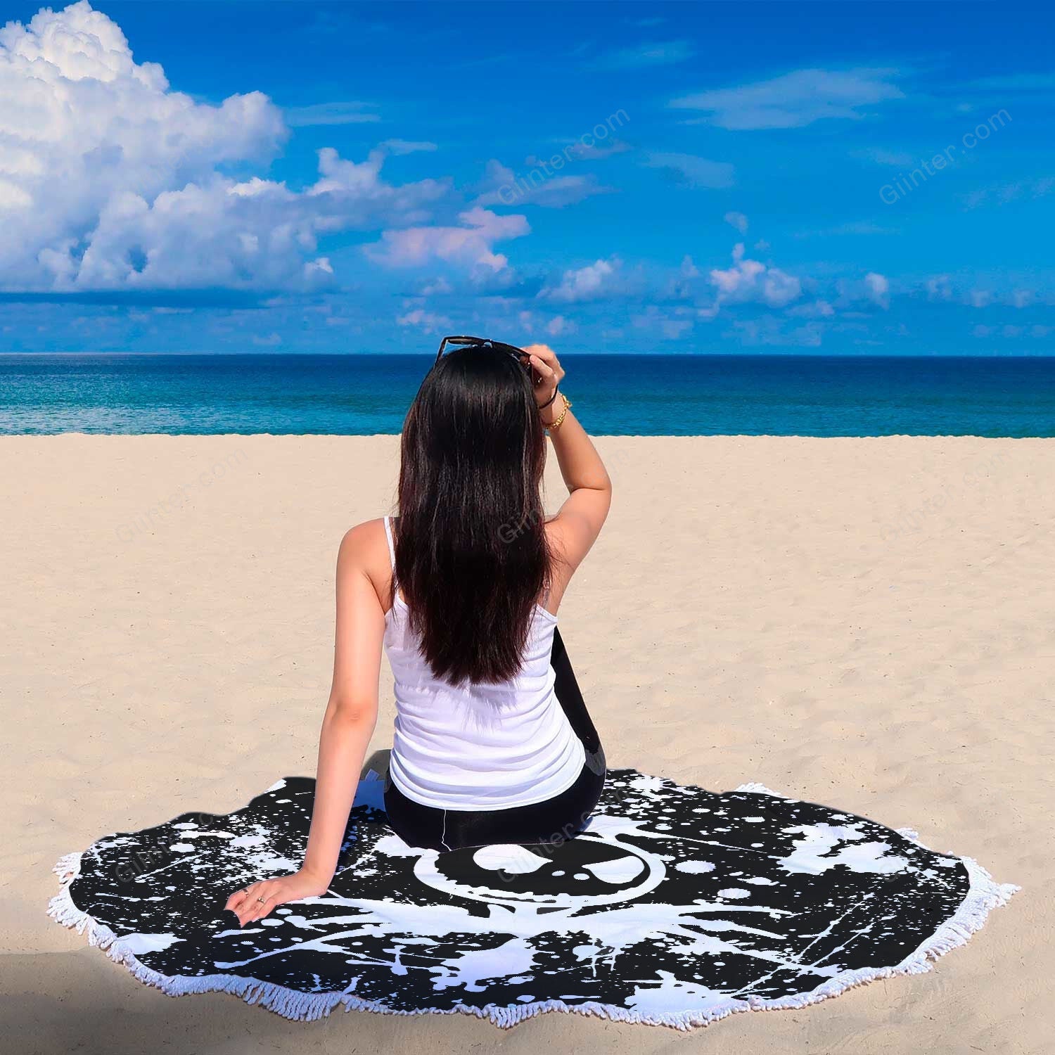 Jack Skellington Painted 3D Printed Beach Blanket