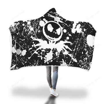 Jack Skellington Painted 3D Printed Hooded Blanket