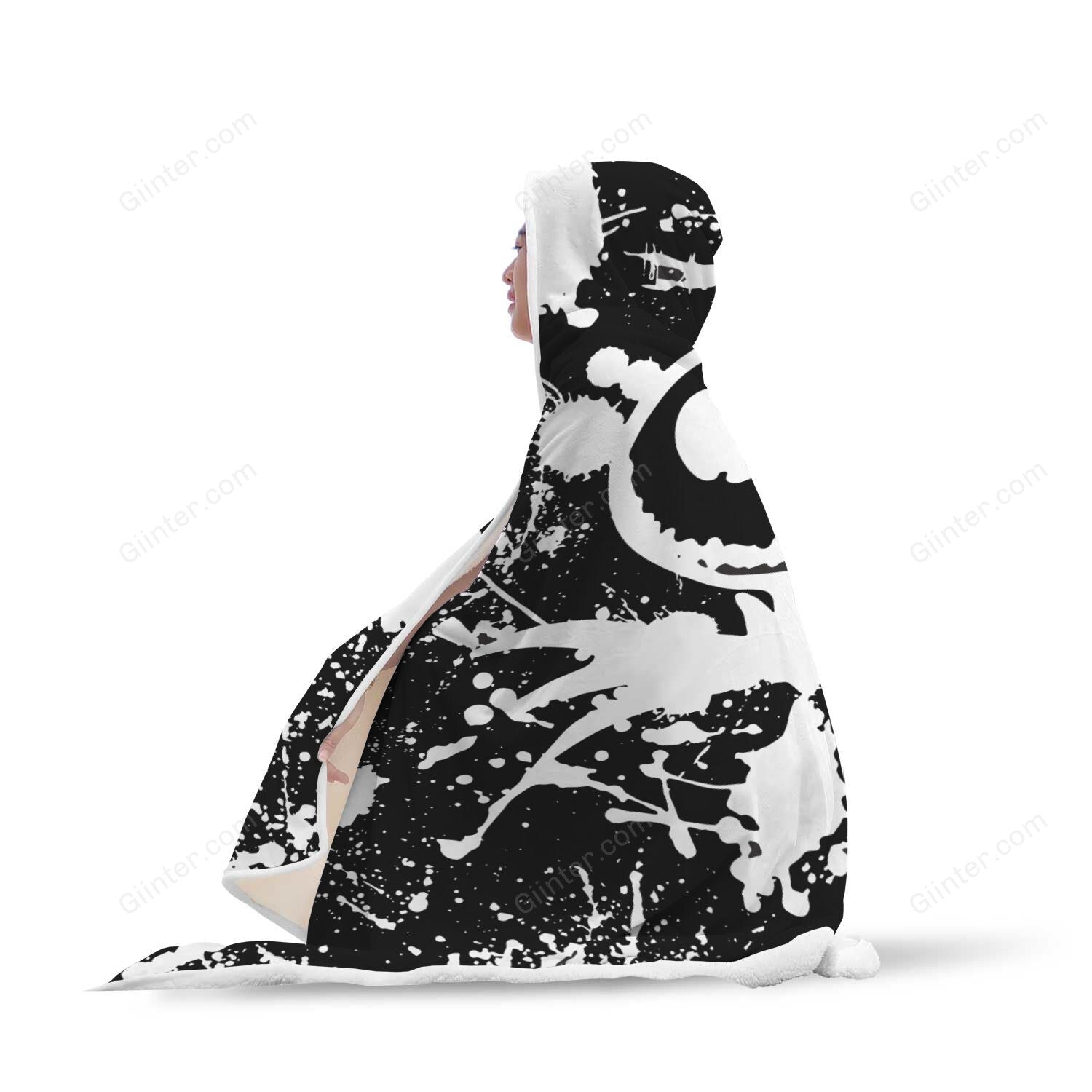 Jack Skellington Painted 3D Printed Hooded Blanket