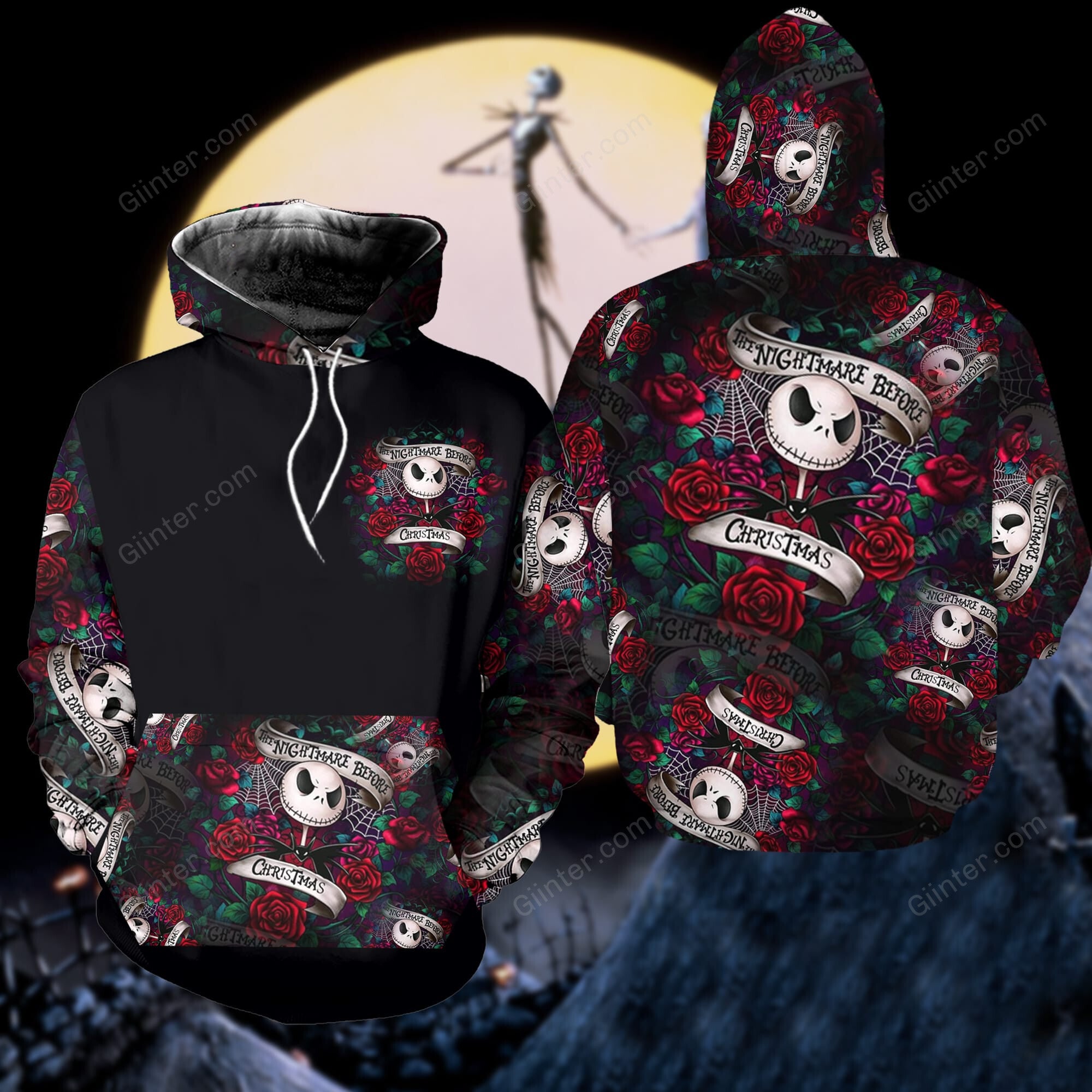 Jack Skellington Roses Combo Hoodie & Legging GINNBC85546