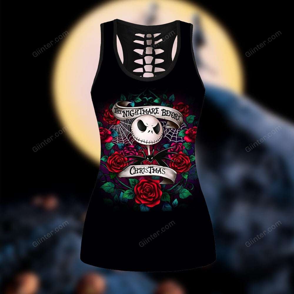 Jack Skellington Roses Women Tank Top & Legging GINNBC85546