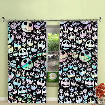 jack skellington window curtain