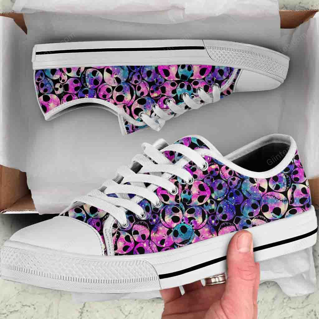 Jack Skellington Women Low Top Canvas Shoes 645