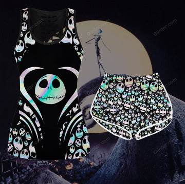 Jack Skellington Women Tank Top & Beach Shorts Set 587