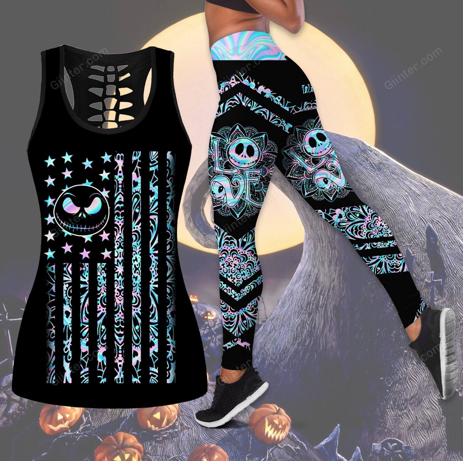 jack skellington tank top legging