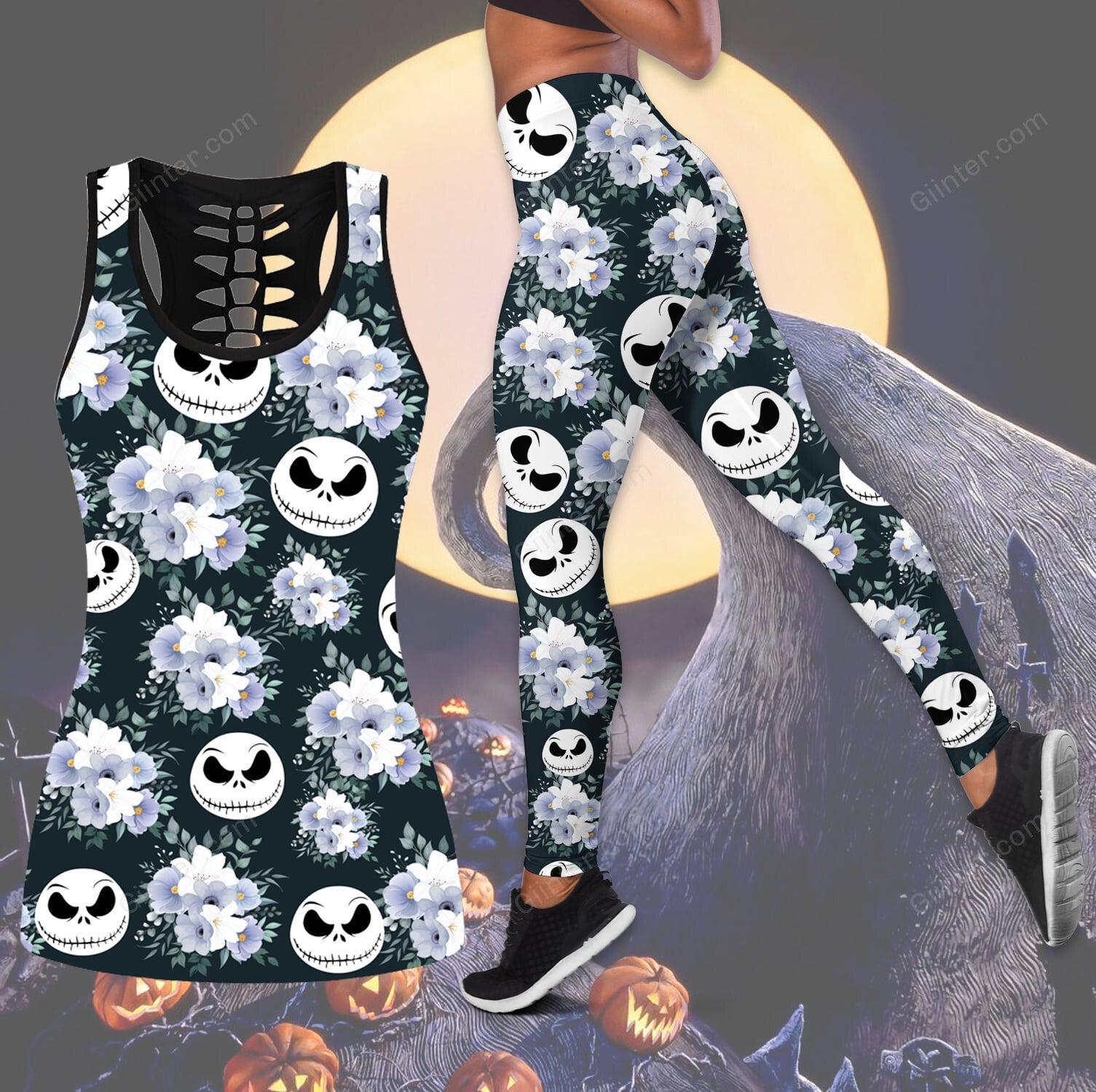 jack skellington tank top legging