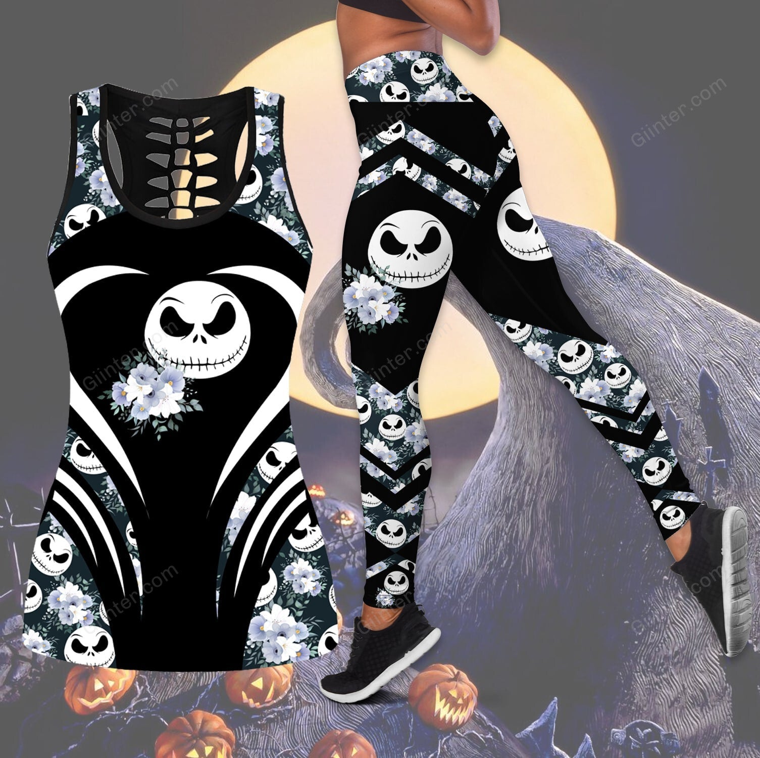 jack skellington tank top legging