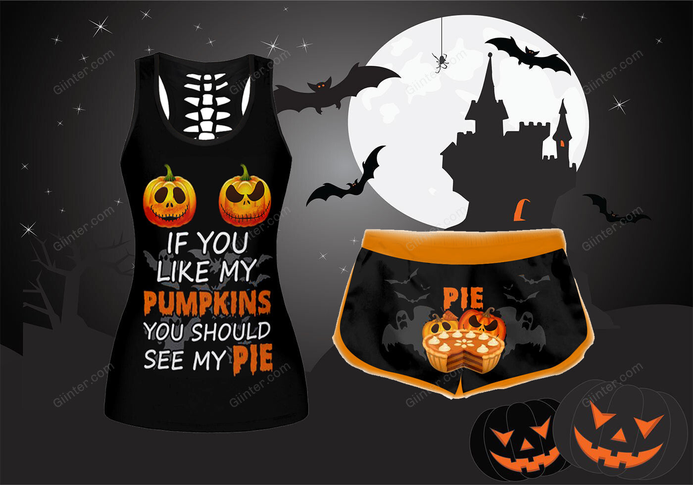 Jack Skellington Women Tank Top & Running Shorts
