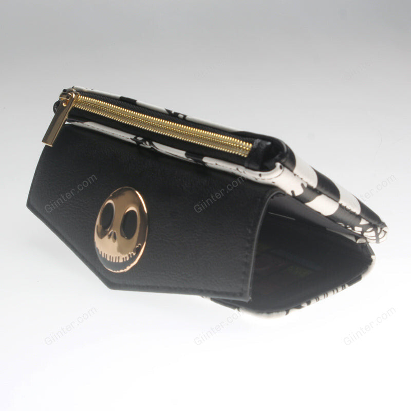 Jack Skellington Women Wallets Fashion Quality Card Holder Classic Female Purse Zipper Coin Wallet 5526