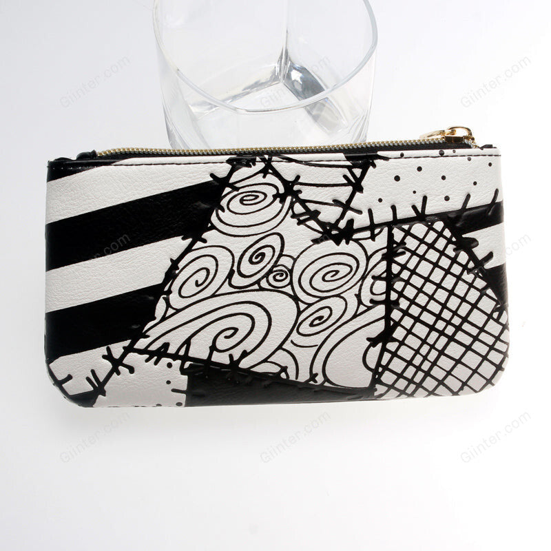 Jack Skellington Women Wallets Fashion Quality Card Holder Classic Female Purse Zipper Coin Wallet 5526