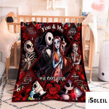 Jack&Sally Couple Fleece Blanket 536
