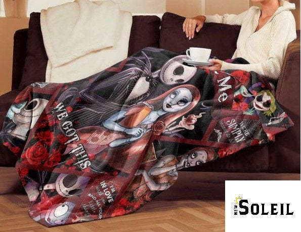 Jack&Sally Couple Fleece Blanket 536