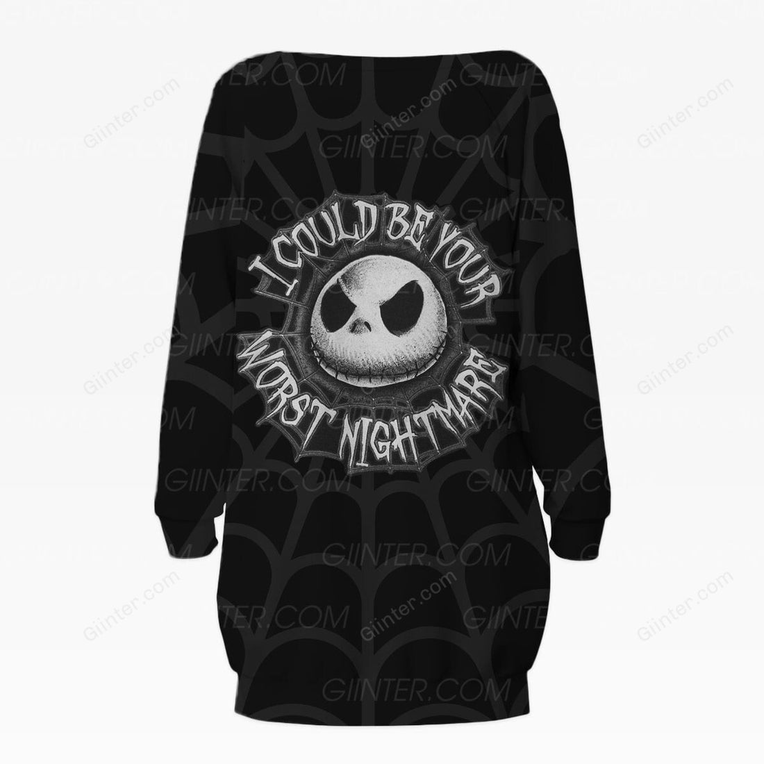 JS I Could Be Your Worst Nightmare Women's Lace-Up Long Sweatshirt GINNBC619