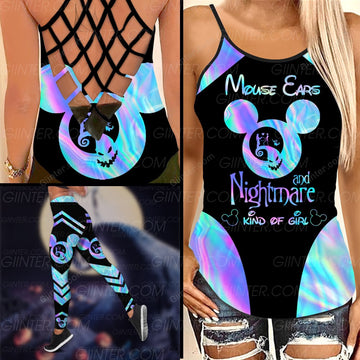 JS Mouse Ears Criss-Cross Tank Top & Leggings Set GINNBC005211