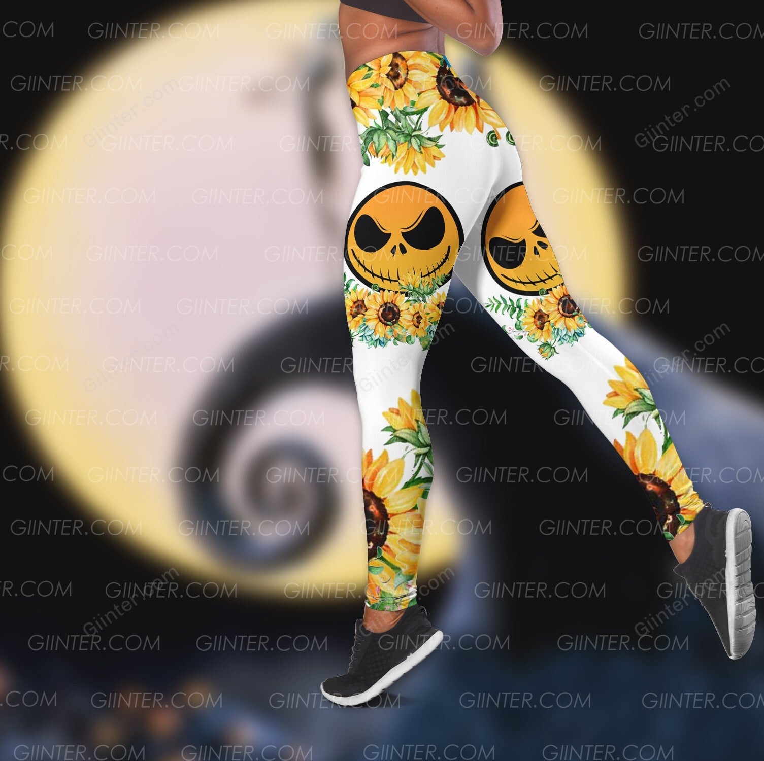 JS Sunflowers Criss-Cross Tank Top & Leggings Set GINNBC87724