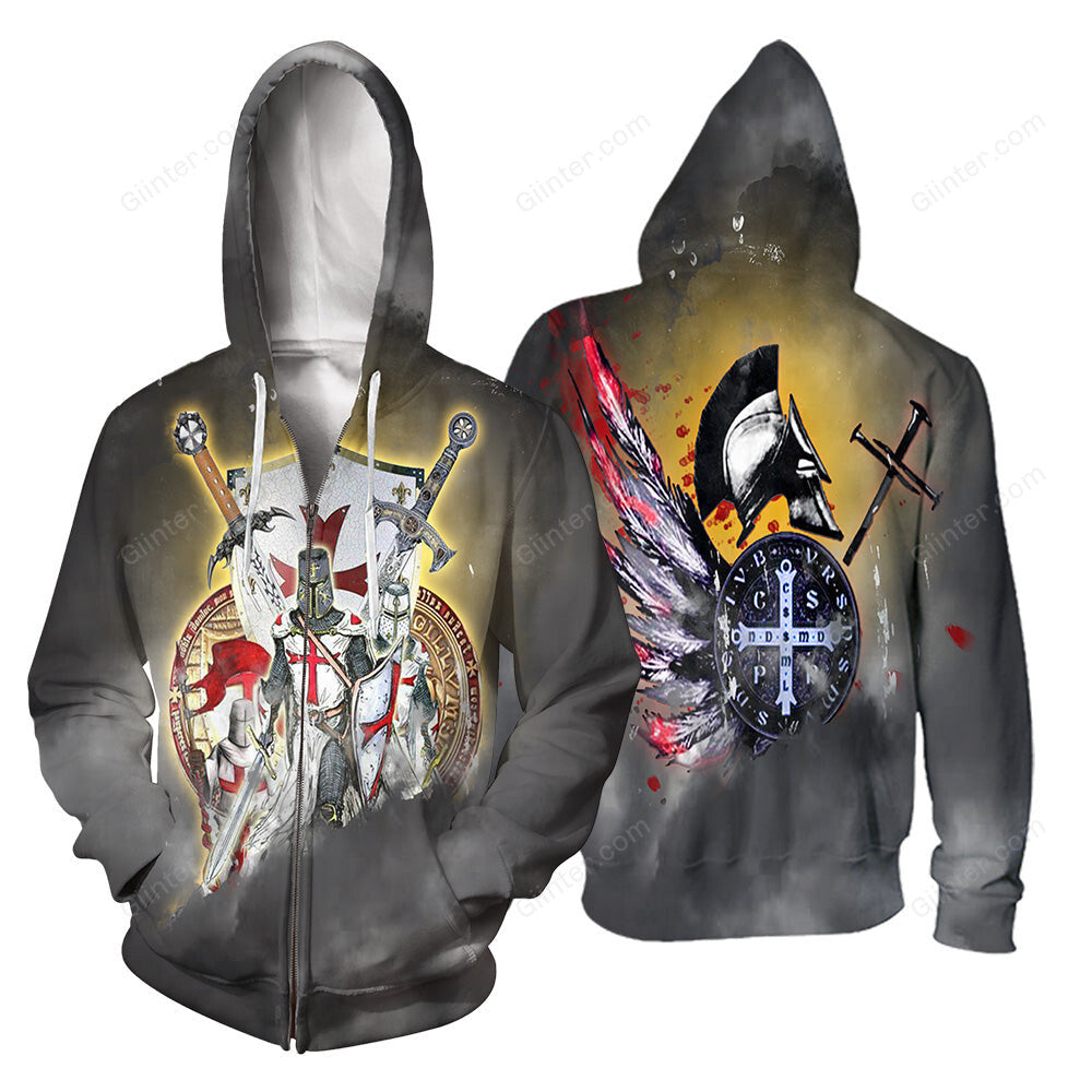Knights Templar 3D All Over Printed Shirts For Men And Women 02