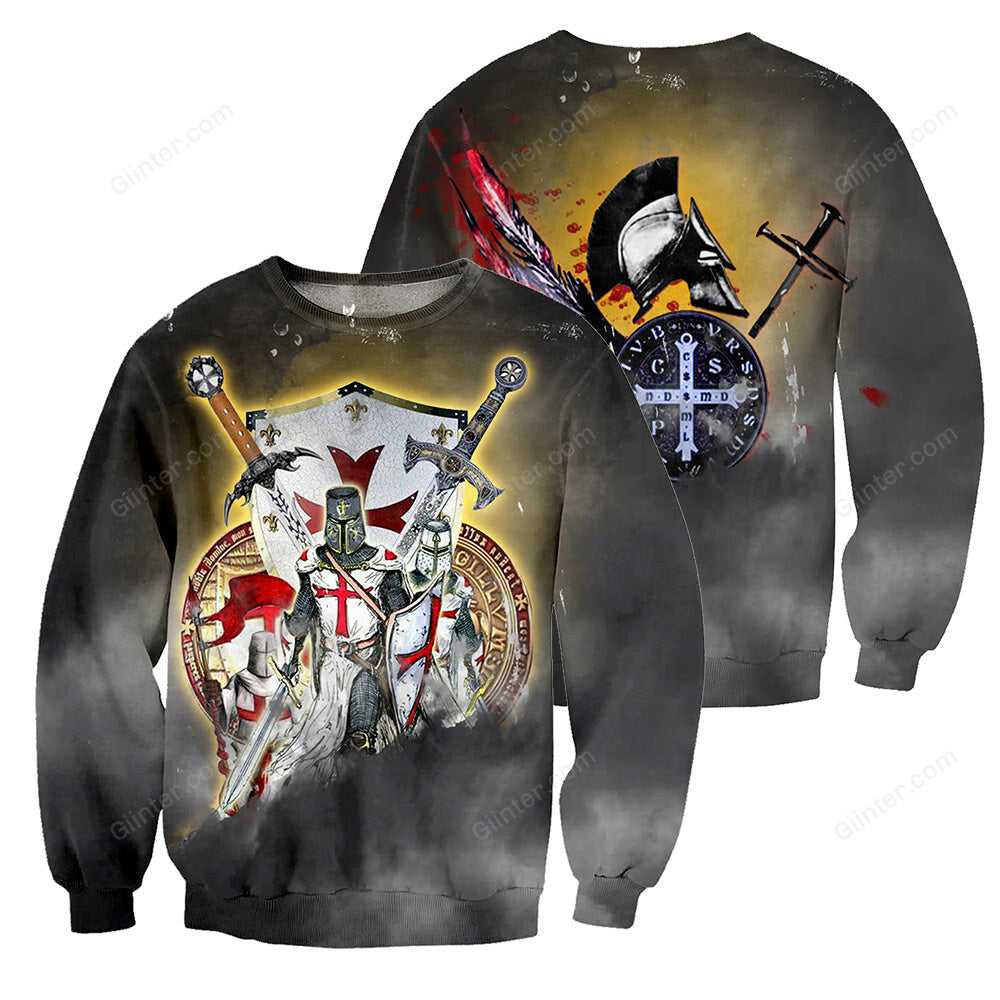 Knights Templar 3D All Over Printed Shirts For Men And Women 02