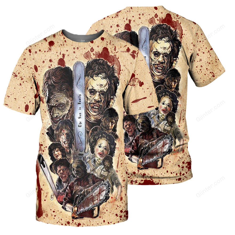Leatherface 3D All Over Printed Shirts For Men and Women 164
