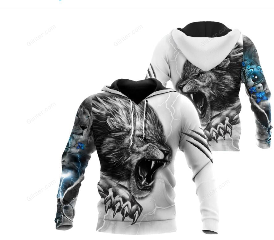 Lightning Lion 3D All Over Printed Shirts For Men And Women 09