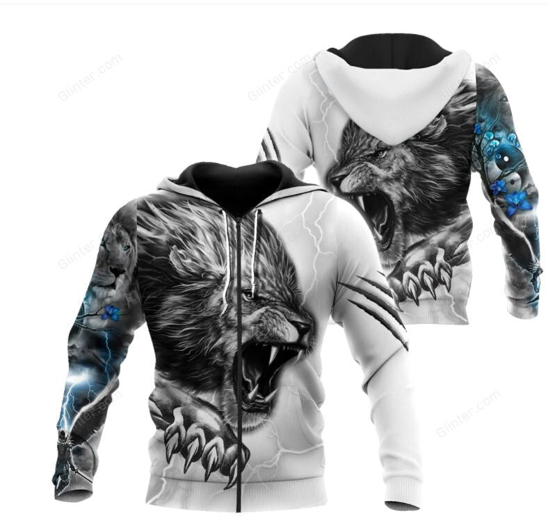 Lightning Lion 3D All Over Printed Shirts For Men And Women 09