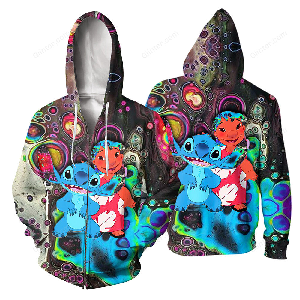 Lilo And Stitch 3D All Over Printed Shirts For Men And Women