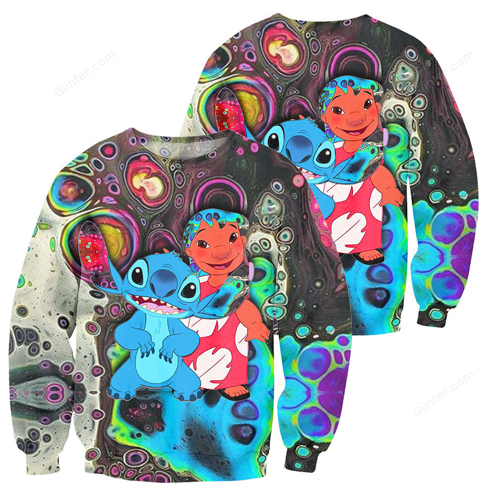 Lilo And Stitch 3D All Over Printed Shirts For Men And Women