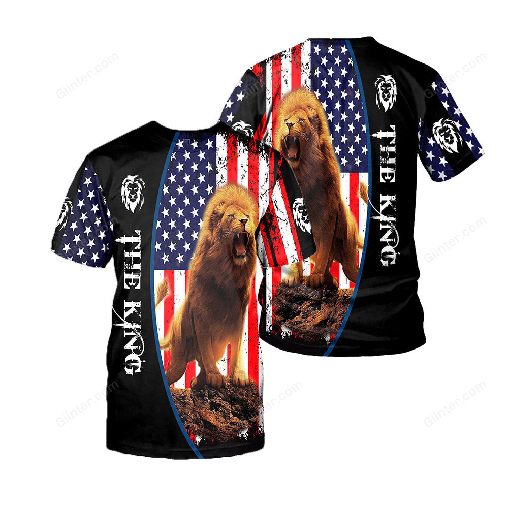 Lion 3D All Over Printed Shirts For Men And Women 02