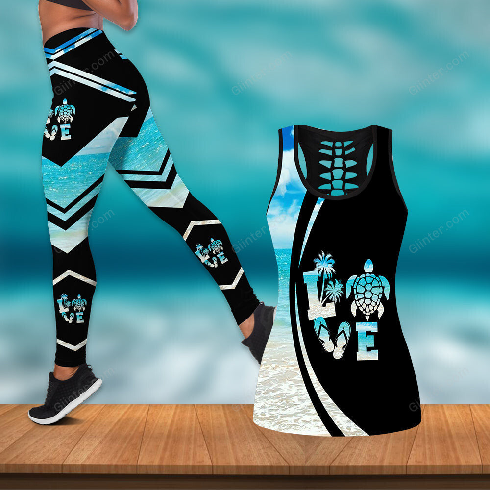 Love Sea Turtle Women Tank Top & Leggings 76