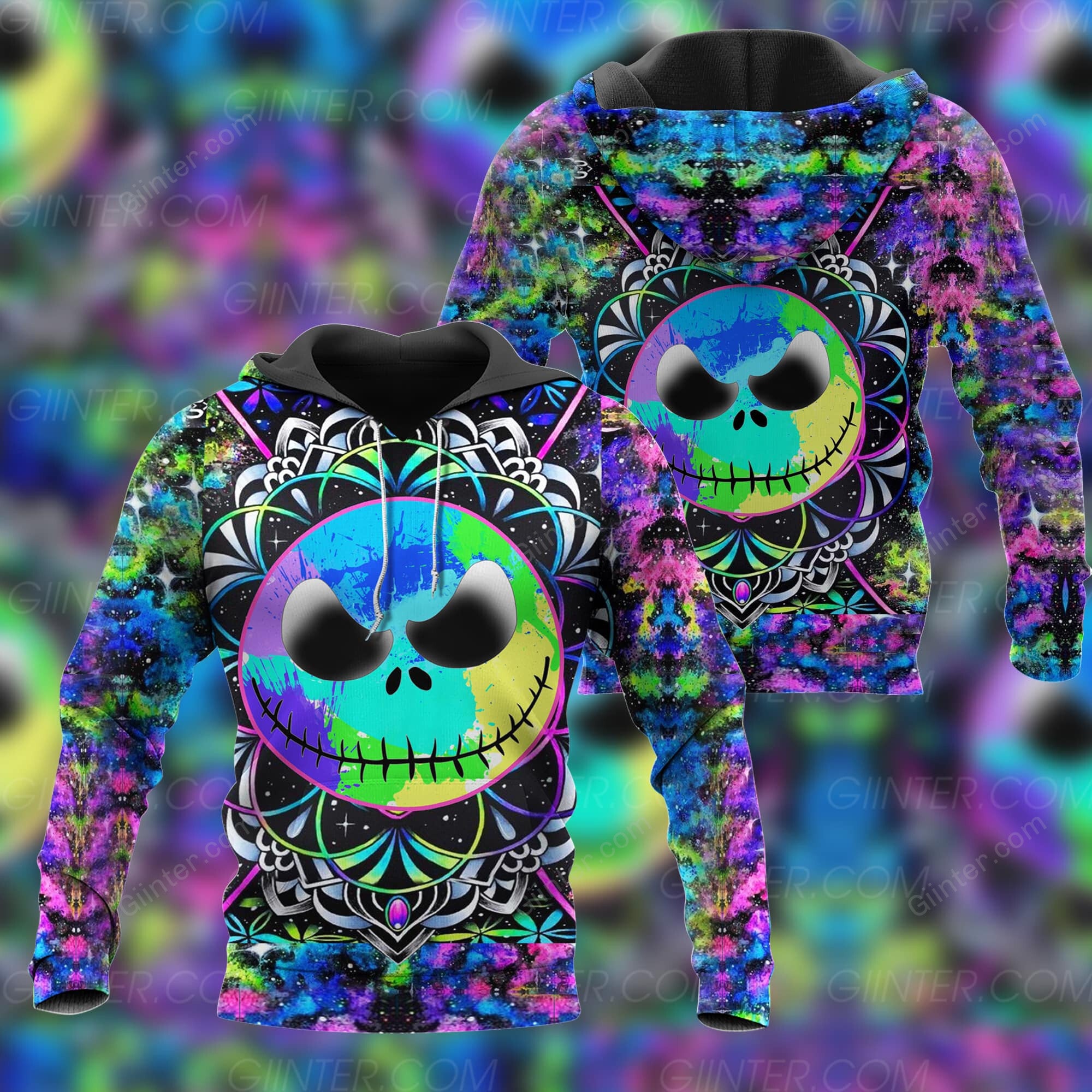 Mandala Jack Skellington Combo Hoodie & Sweatpants GINNBC00075