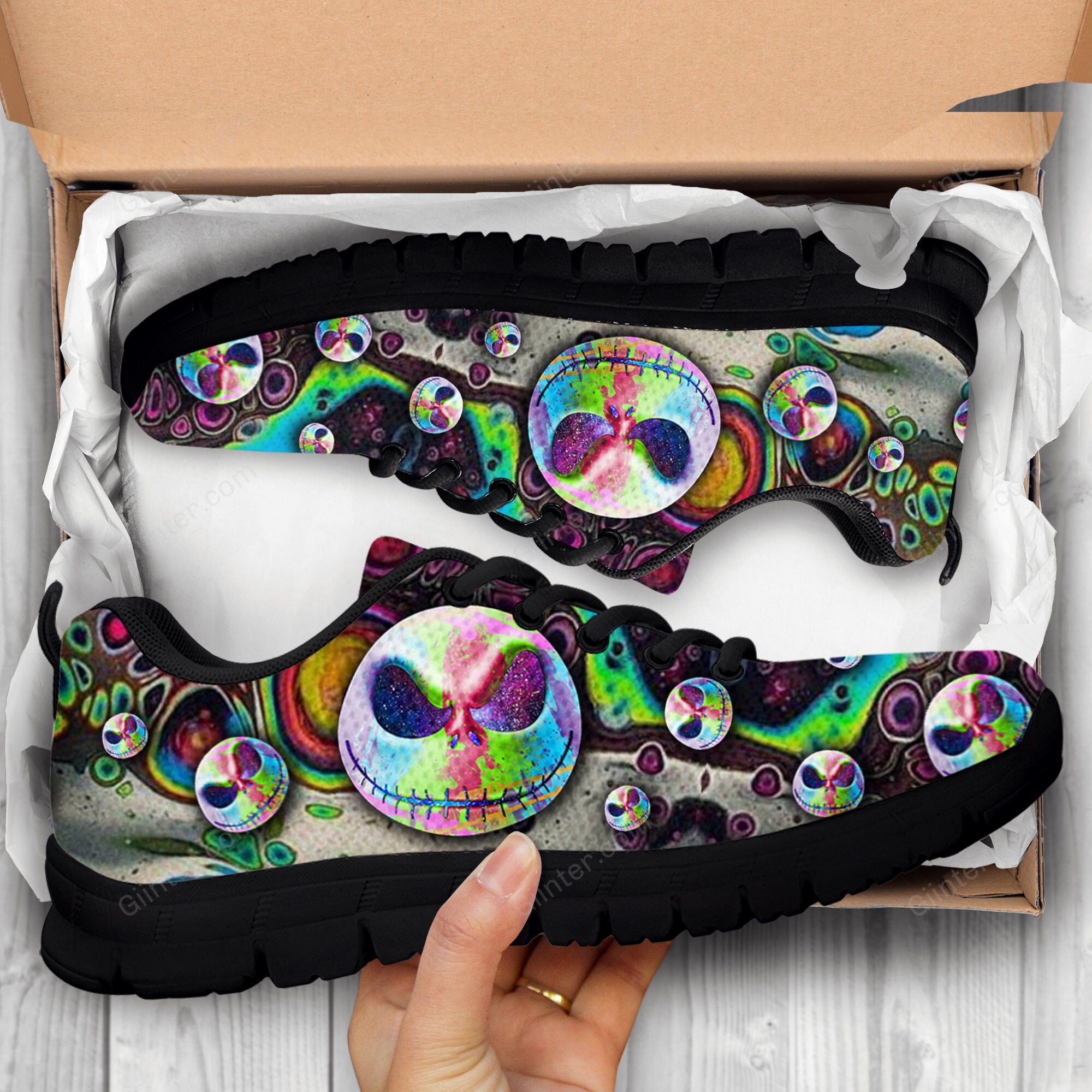 MESH RUNNING SHOES - Color Jack Skellington