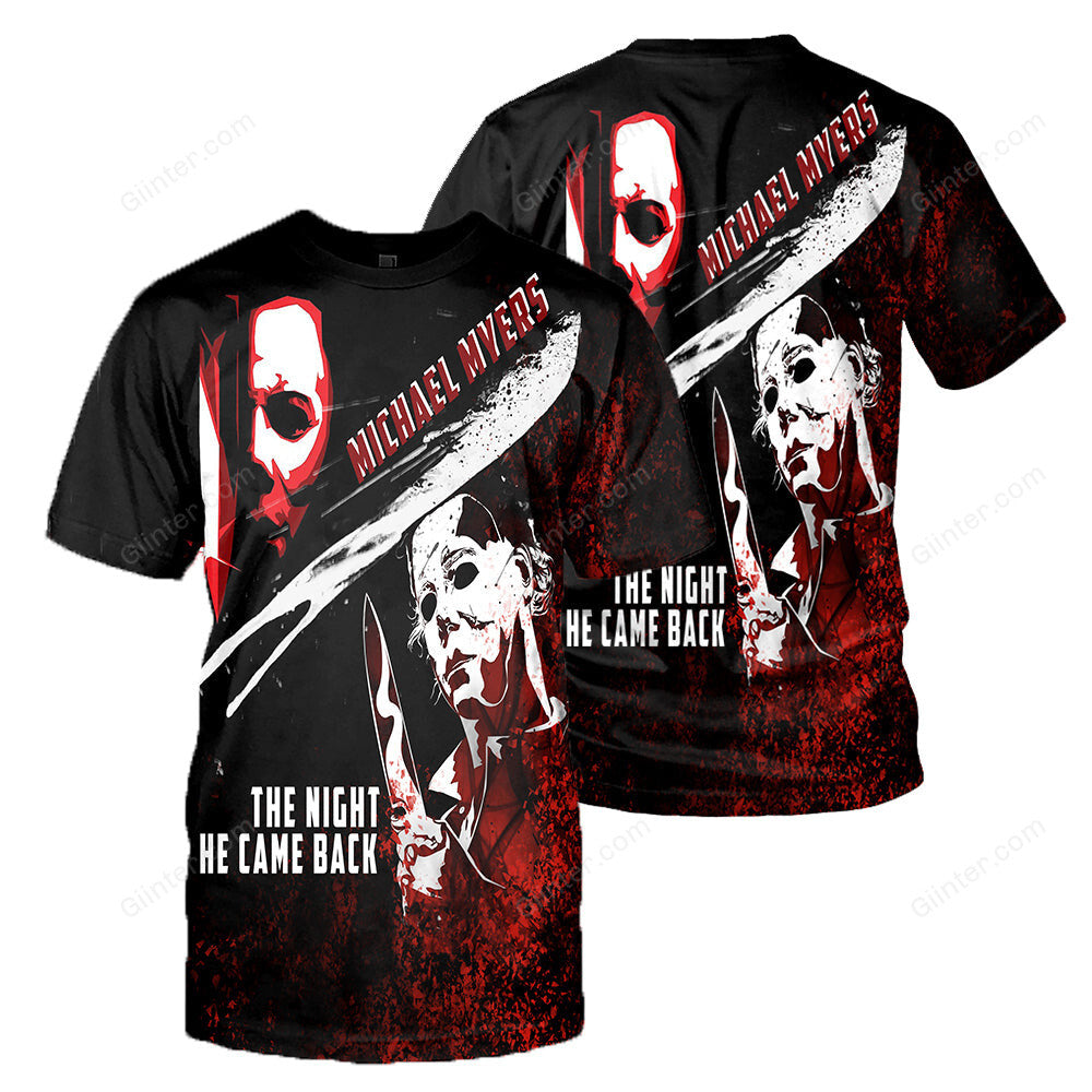 Michael Myers 3D All Over Printed Shirts For Men and Women 18