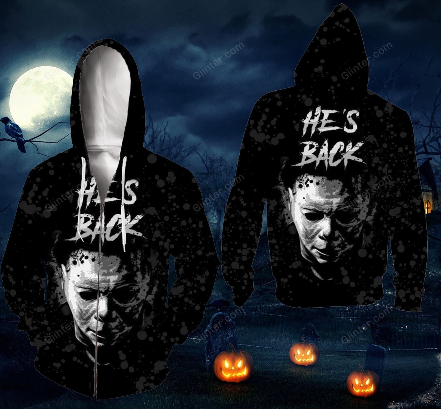 Michael Myers Halloween He's Back 3D All Over Printed Shirts GINHR36916