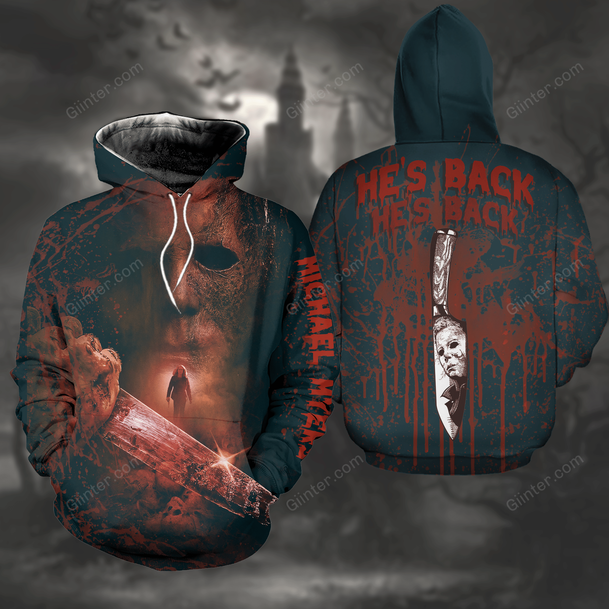 Michael Myers He's Back Combo Hoodie & Sweatpants GINHR38067