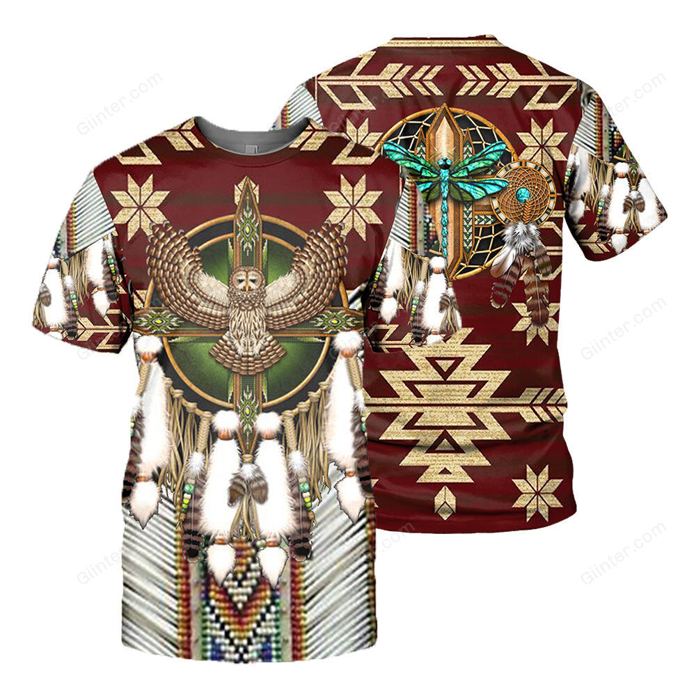 Native Pattern 3D All Over Printed Shirts For Men And Women 06