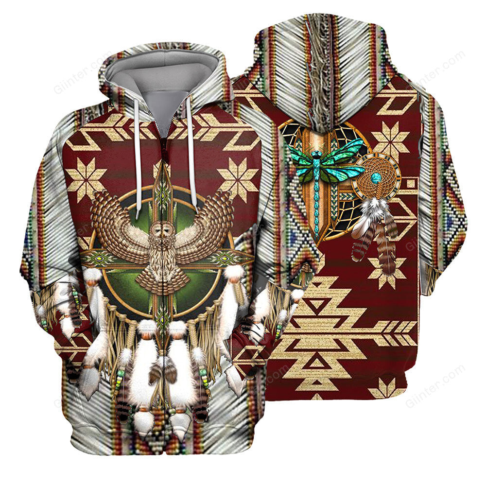 Native Pattern 3D All Over Printed Shirts For Men And Women 06
