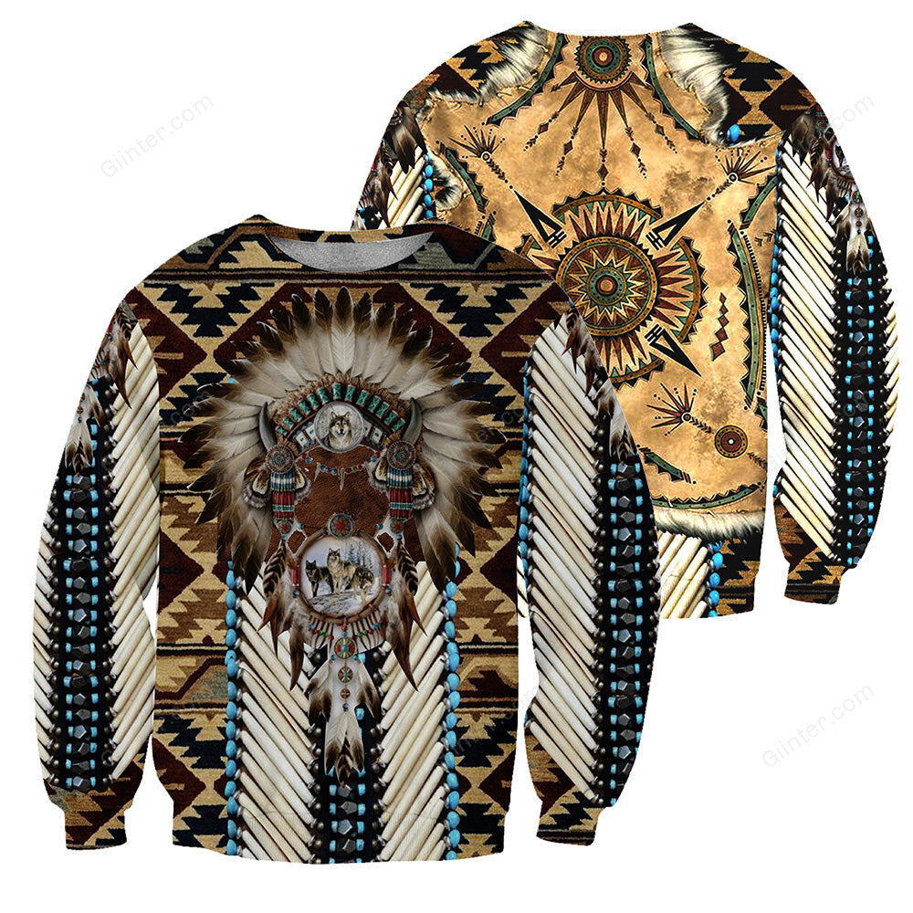 Native Pattern 3D All Over Printed Shirts For Men And Women 09