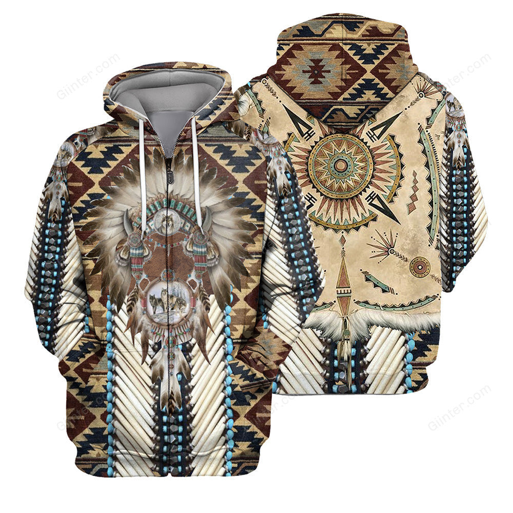 Native Pattern 3D All Over Printed Shirts For Men And Women 09