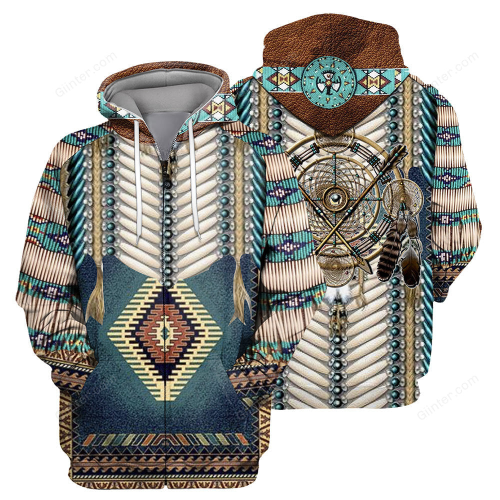 Native Pattern 3D All Over Printed Shirts For Men And Women 10