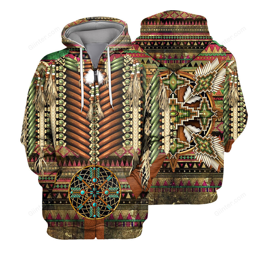 Native Pattern 3D All Over Printed Shirts For Men And Women 11